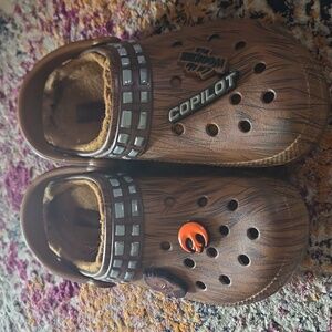 Chewbacca fuzzy crocs